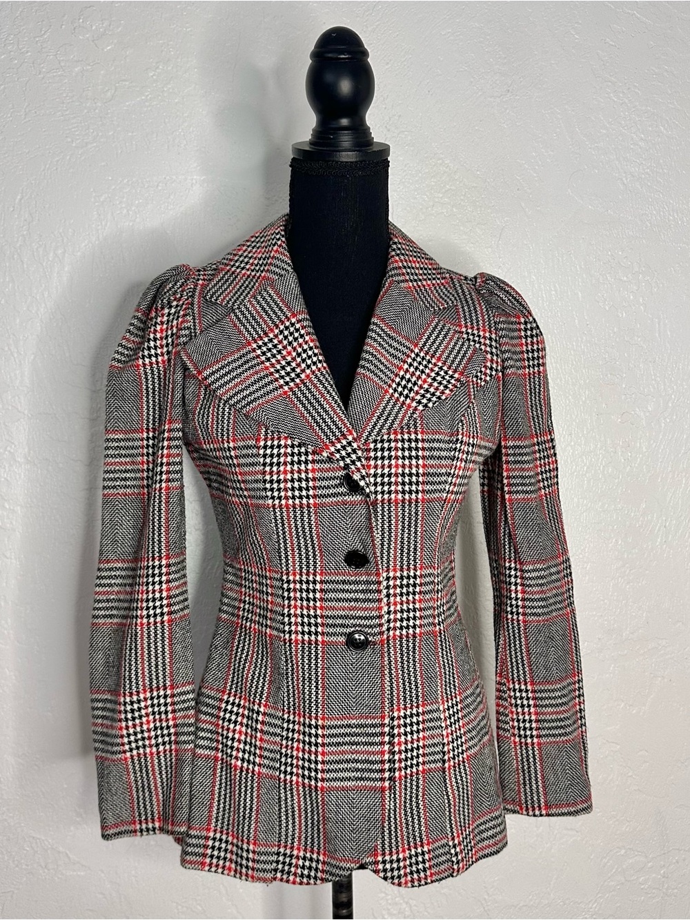 Vintage 1970 plaid Charm jacket